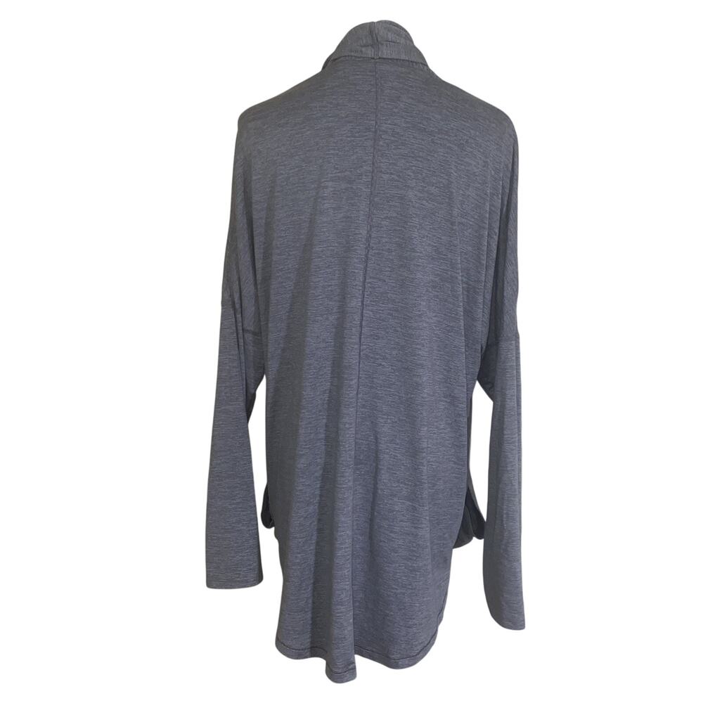LUCY Size XL Womens Gray Open Front Long Sleeve Relaxed Cardigan - Picture 4 of 6